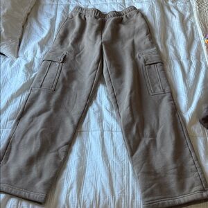 Aritzia Tan Sweatfleece Pants